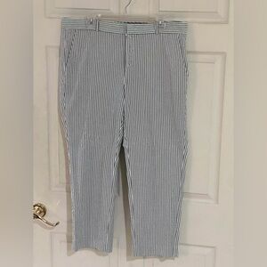 Women’s Banana Republic Hampton Striped Seersucker Pants -Sz 14